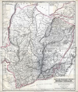 Mapa de Minas Gerais em 1865