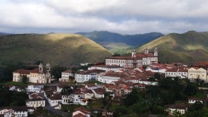 Vista do centro histórico de Ouro Preto.