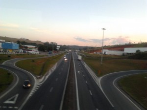 Trecho da Rodovia Fernão Dias próximo a Pouso Alegre.